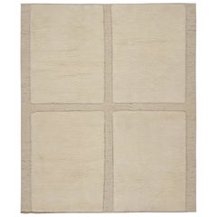 Tappeto in stile marocchino Rug & Kilim con motivi geometrici a pelo alto color crema
