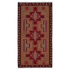 Kilim persan vintage avec médaillons rouges sur fond or, de Rug & Kilim