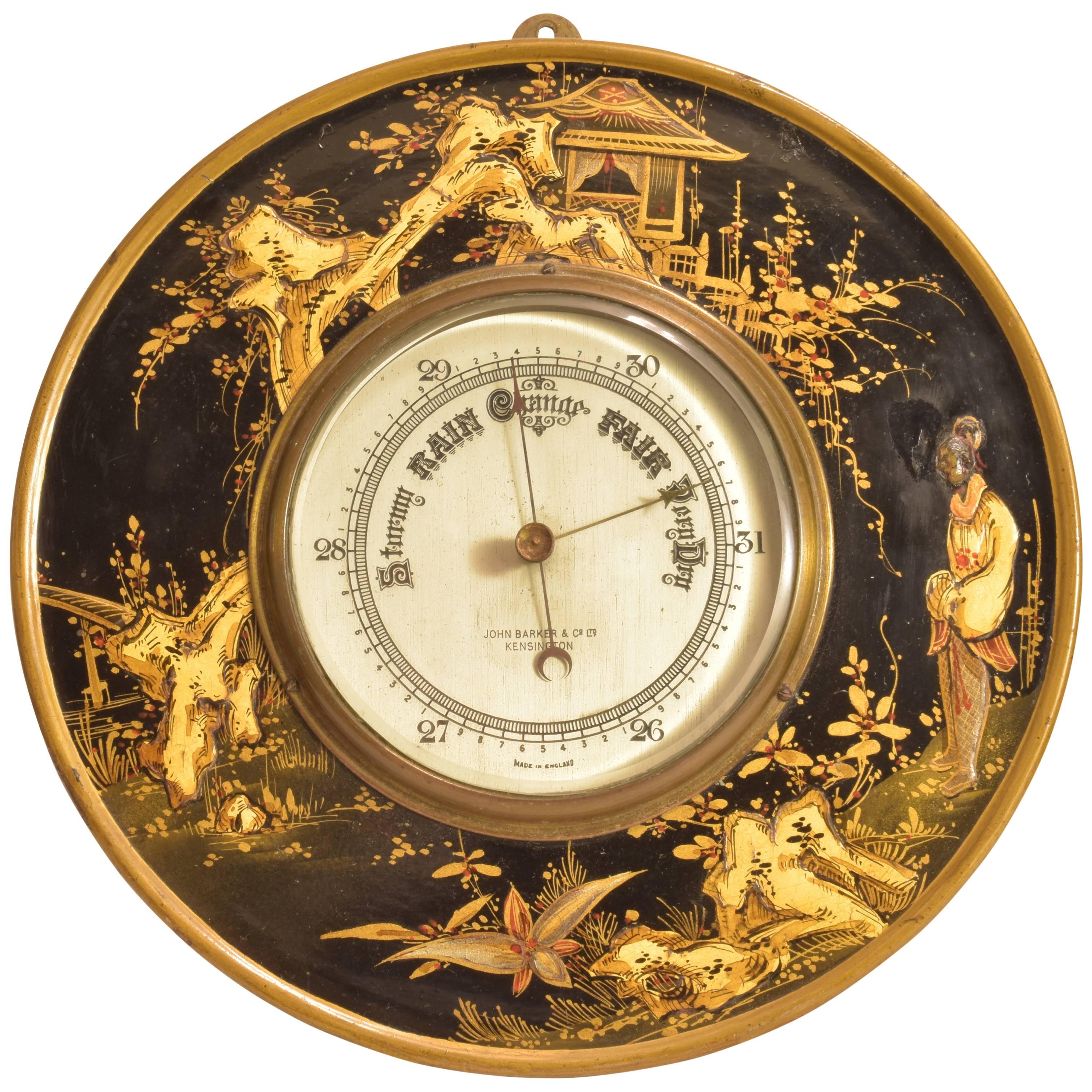 Early 20th Century English Chinoiserie Barometer