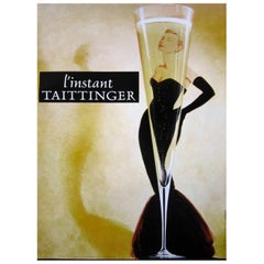 1988 Champagne Taittinger Original Retro Poster