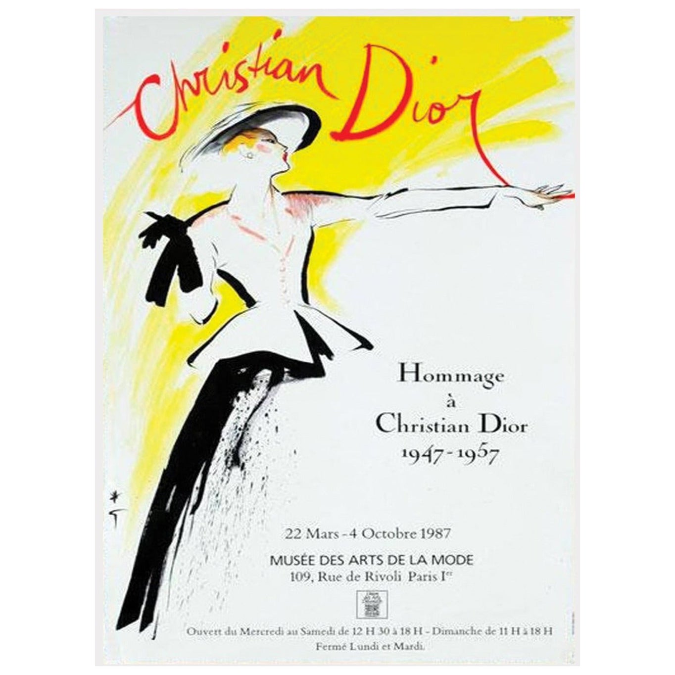 1987 Christian Dior - Hommage Original Vintage Poster en vente