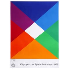 Affiche vintage originale des Jeux olympiques de Munich de 1972 - Max Bill