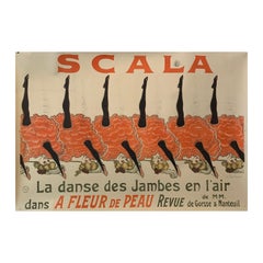 'SCALA', Original Vintage Early 19th Century Ballet Theatre Poster