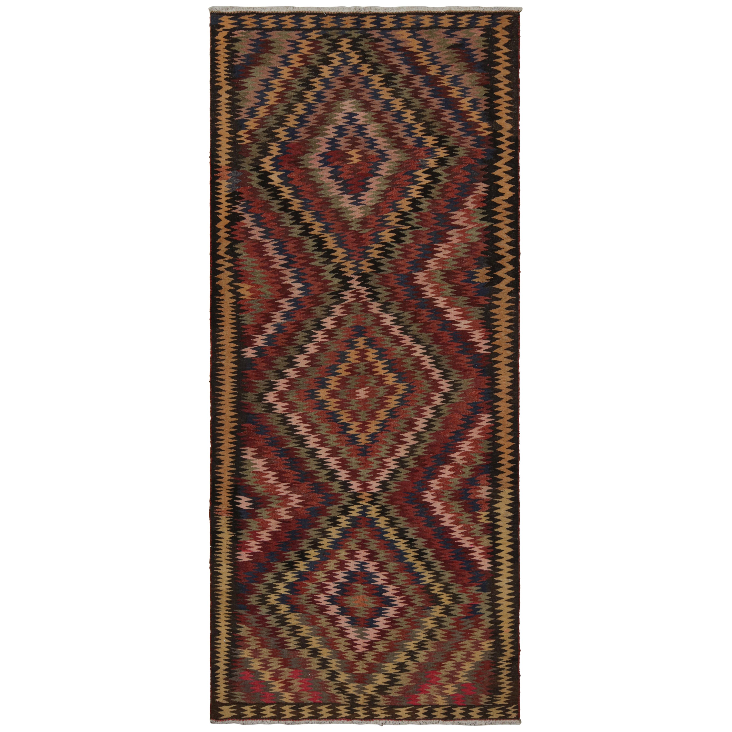 Vintage Persian Kilim in Polychromatic Patterns, from Rug & Kilim For Sale