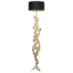  Floor Lamp 'Bark'  - hand crafted and cast in Bronze 