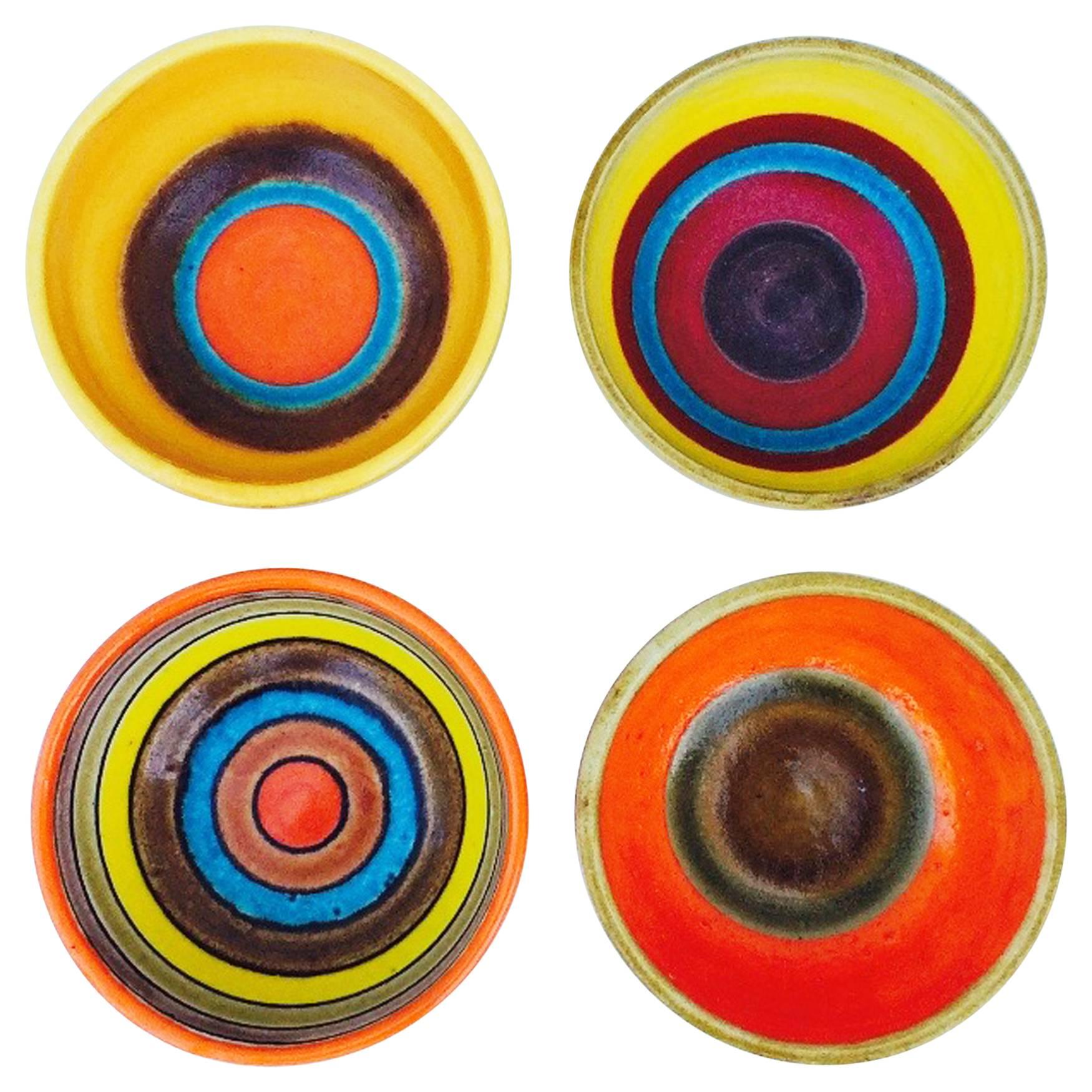 Four Bruno Gambone Bowls for Illums Bolighus, 1960s