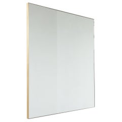 In Stock Oversized Minimalist Quadris Rectangular Mirror with a Brass Frame