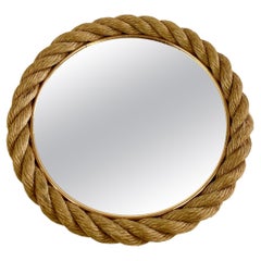 Rope Frame Mirror, Audoux & Minet, France, 1950-1960