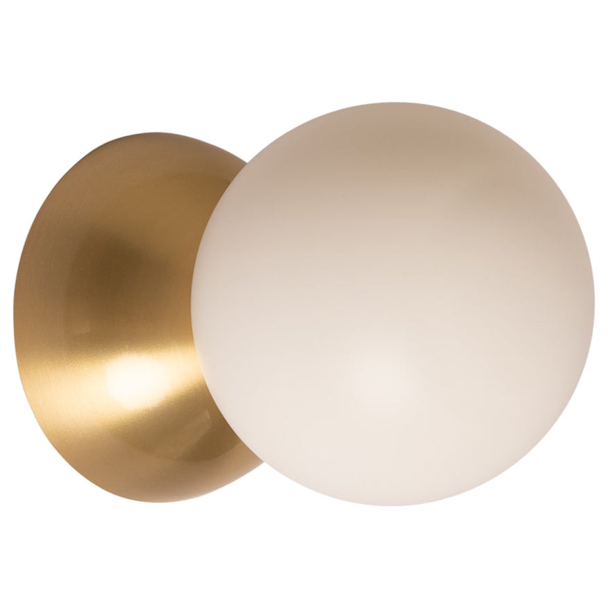 Eklipso Brass Wall Sconce by Simone & Marcel For Sale