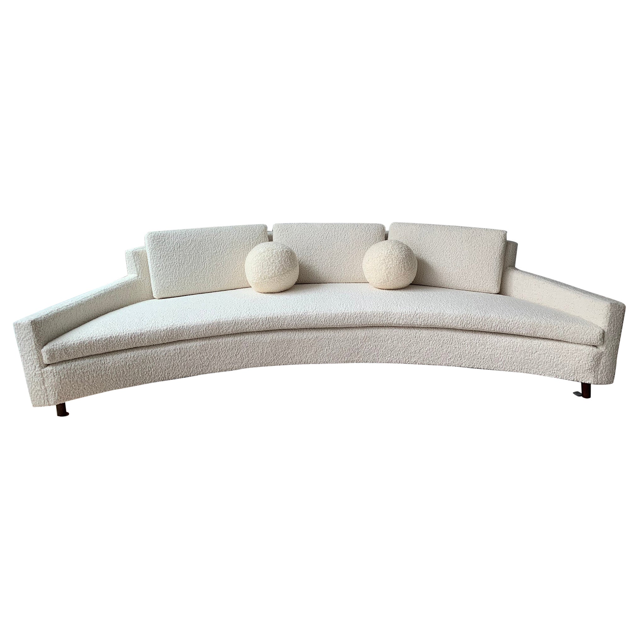 Harvey Probber Gebogenes Halbmond-Sofa, 1960er Jahre, 2 Stück verfügbar