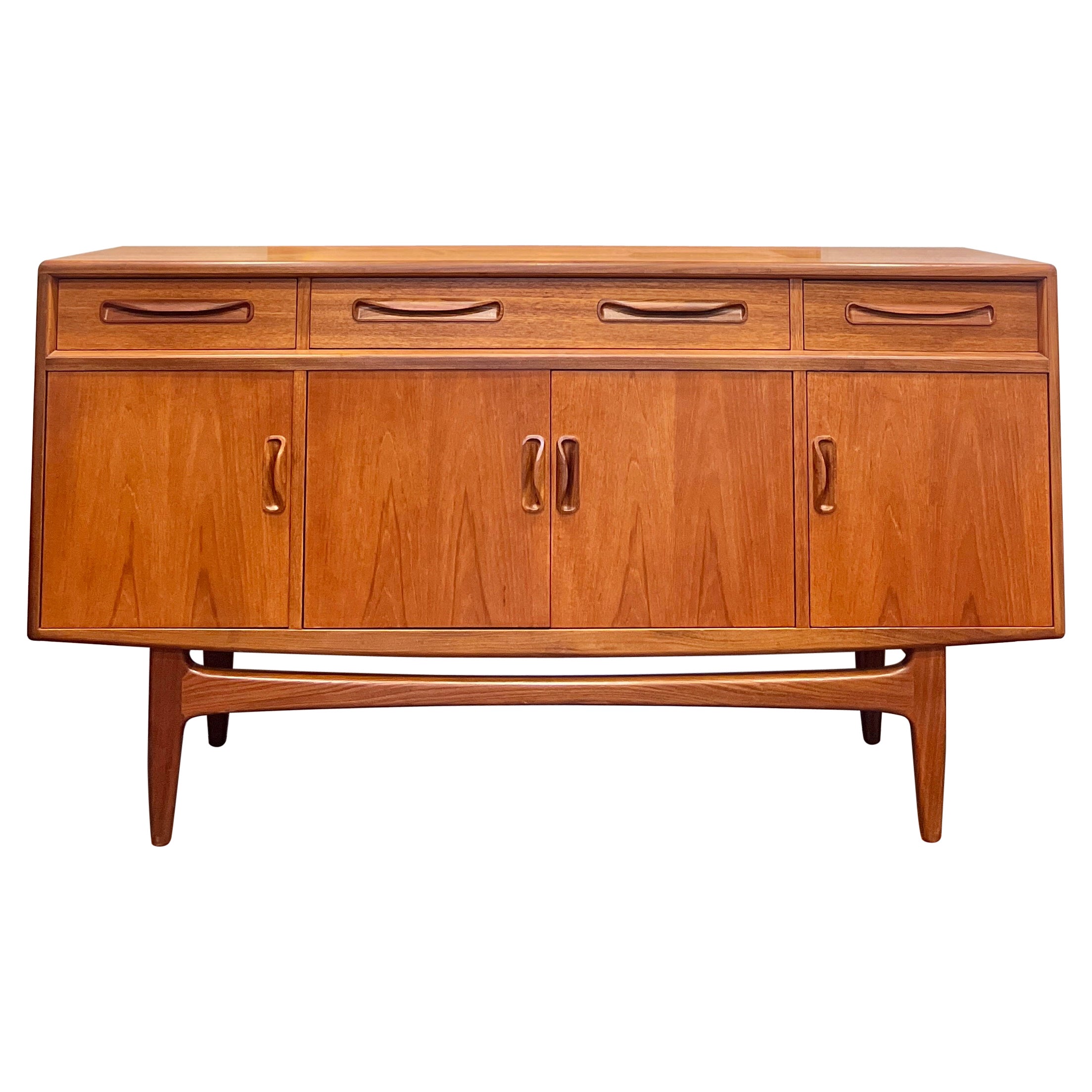 A compact teak sideboard by V. Wilkins for G-Plan, of “Fresco” collection