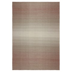 Rug & Kilim’s Scandinavian Style Ombre Kilim Rug in Brown Patterns