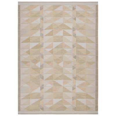 Rug and Kilim’s Scandinavian Style Rug in Beige, with Diamond Patterns ...