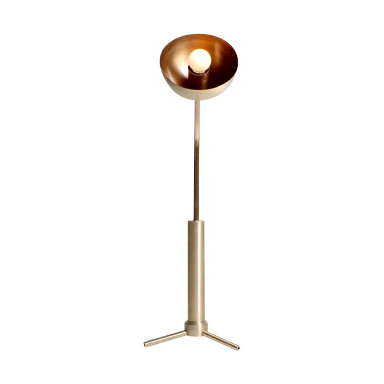 Lampe de bureau Rhythm Brass Dome par Lamp Shaper