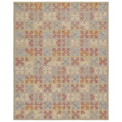 Rug & Kilim's skandinavischer Kilim-Teppich mit mehrfarbigen Mustern