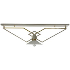 1950s Unique Ceiling Lights with Brass Details, Restored, 4 pieces available