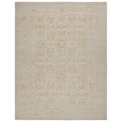 Tapis de style Oushak de Rug & Kilim à motifs floraux greige et Brown