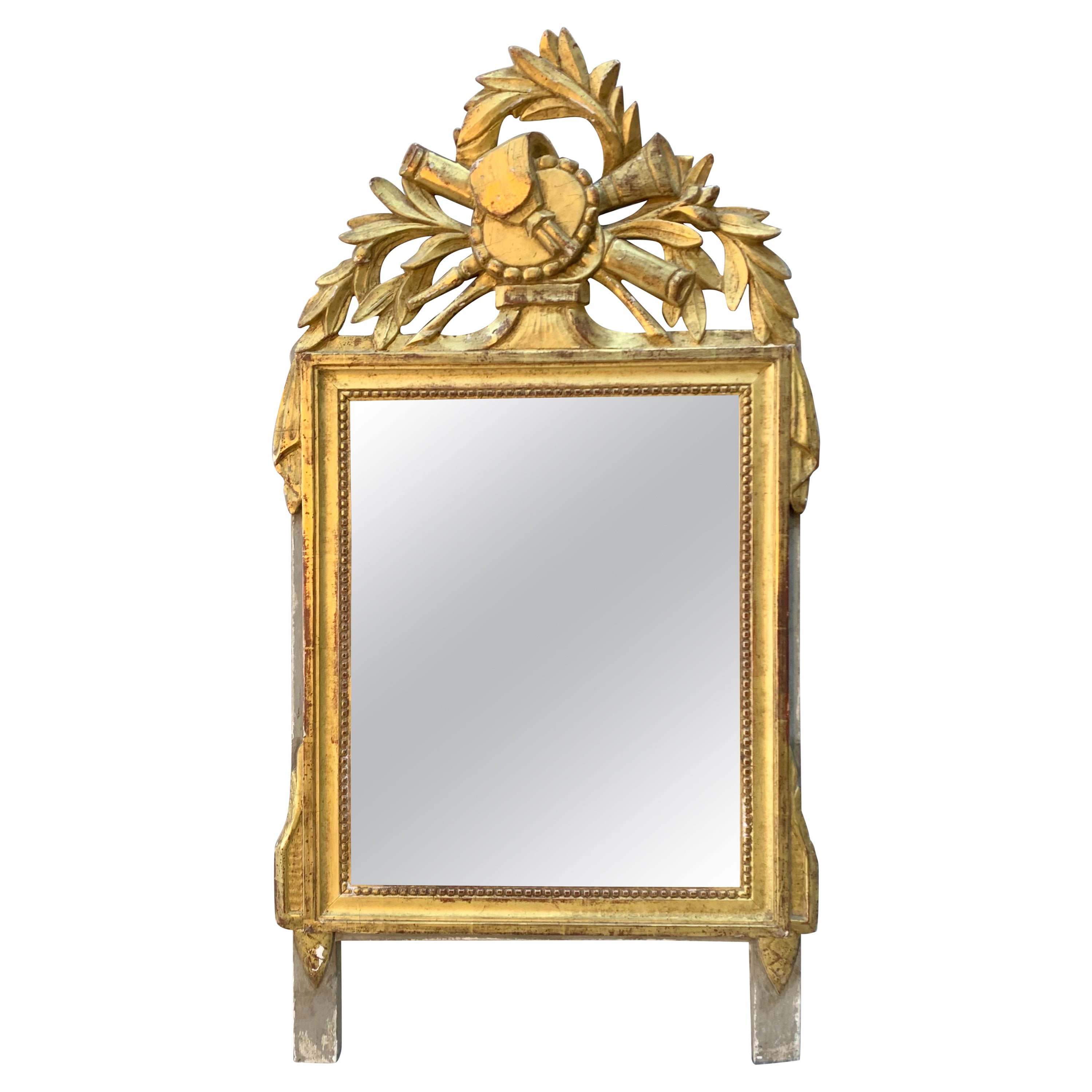 19th Century French Giltwood Wall Mirror For Sale