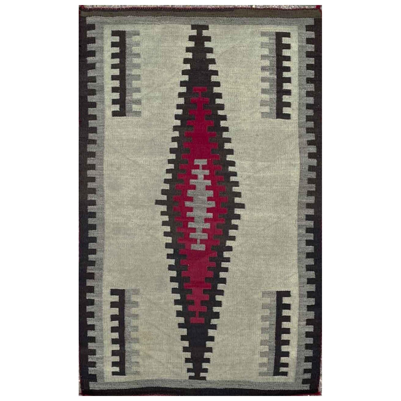 Antique Native American Rug Navajo, Two Gray Hills  For Sale