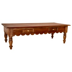 English Teak Coffee Table, Circa 1910