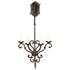 Vilamoura Hand Wrought Iron 4 Licht Wandleuchter