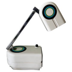 Pierre Cardin Space Age Telescopic Table Lamp in White, Blue, Green & Black