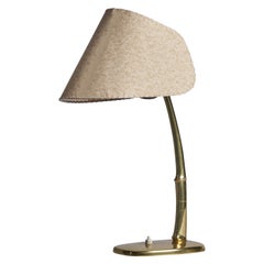 Arnold Poell, Table Lamp, Brass, Paper, Austria, 1950s