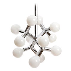 Atomic Pendant Light Chandelier by Kalmar, Polished Chrome, 1970s, One of Four