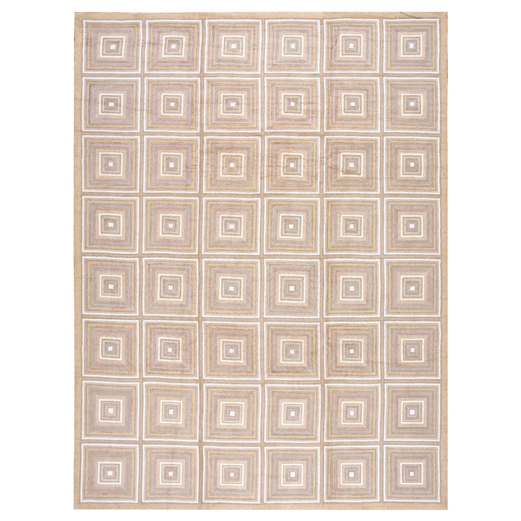 Contemporary Cotton Hooked Rug  (9' x 12' - 274 x 365 ) For Sale