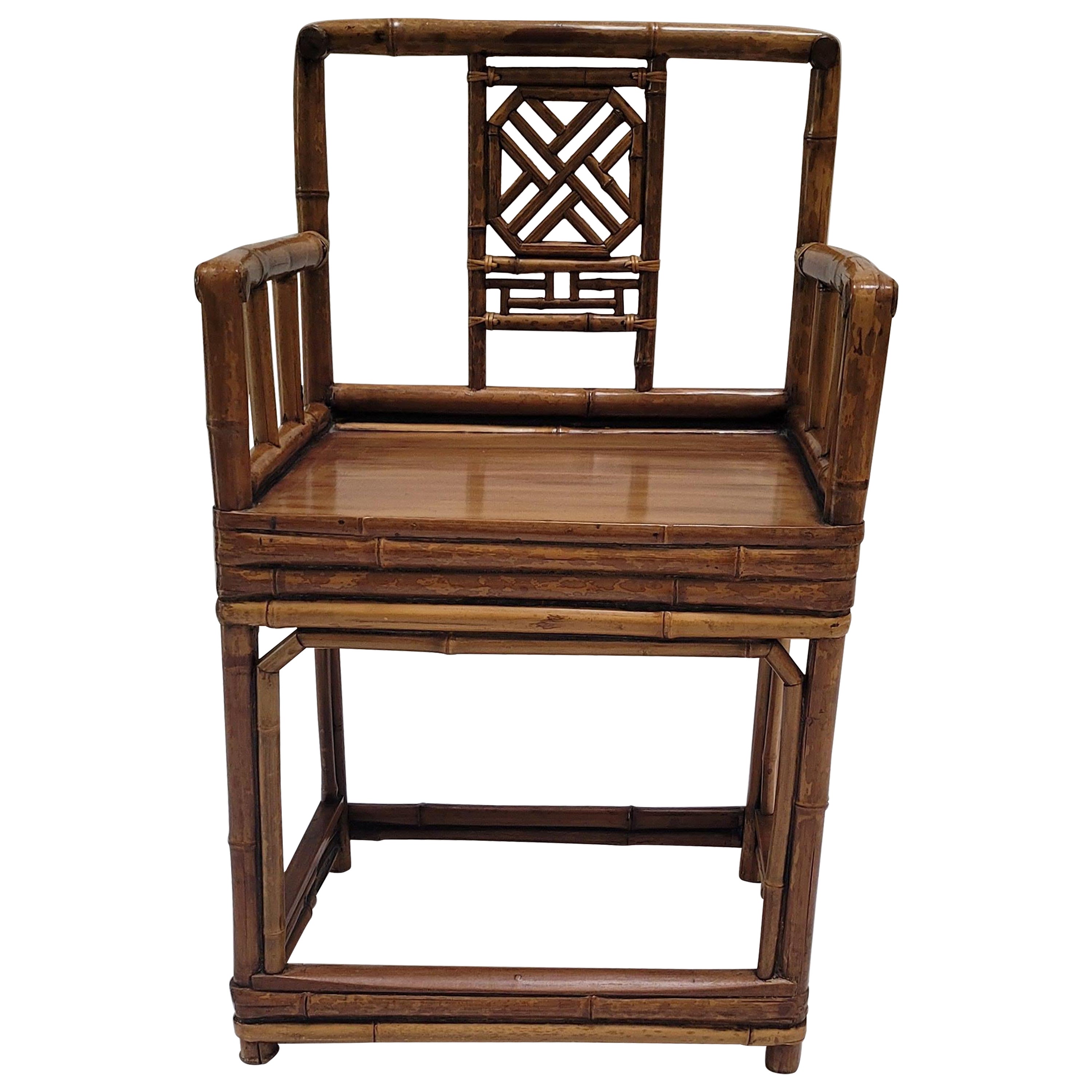 Stuhl „Rose“ aus Bambus des 19. Jahrhunderts