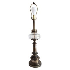 Rembrandt Mid-Century Brass and Marble Table Lamp