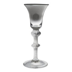 Verre à vin à double torsion d'air vers 1750