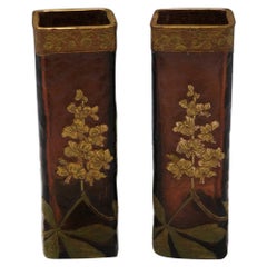 Pair Signed Mont Joye Legras Vases c1900