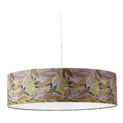 Lampe pendante tambour floral Omega 4_light