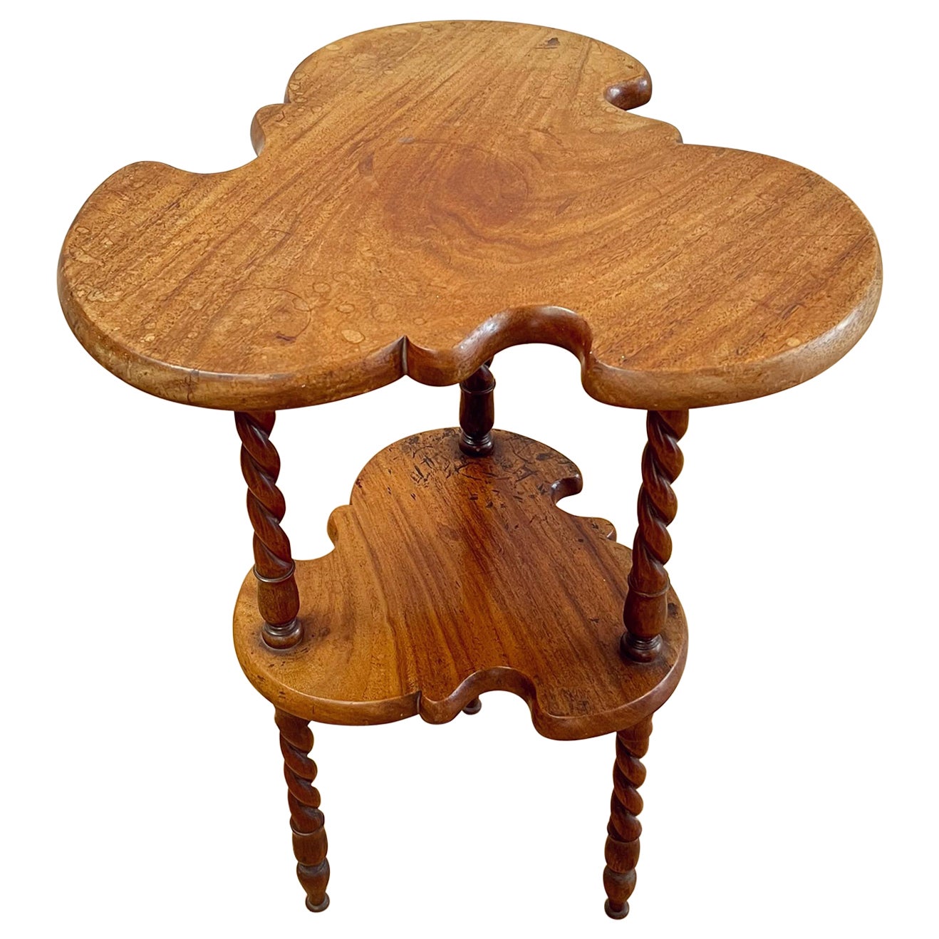 A Fine Late Nineteenth Century Mahogany Tiered Occasional Table 