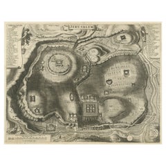 Plan antique de la ville de Jérusalem