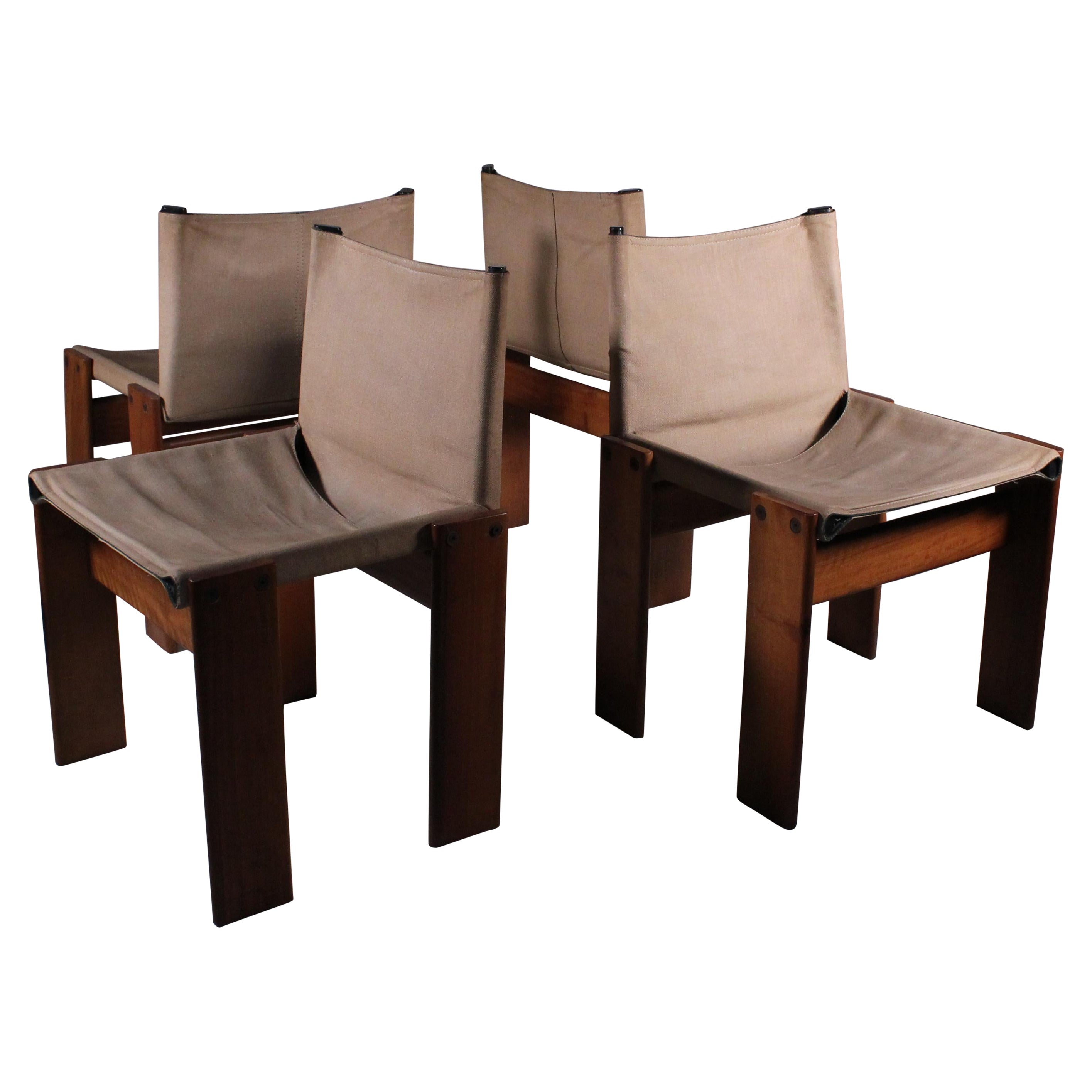 set of 4 Monk chair, Afra & Tobia Scarpa, Molteni 