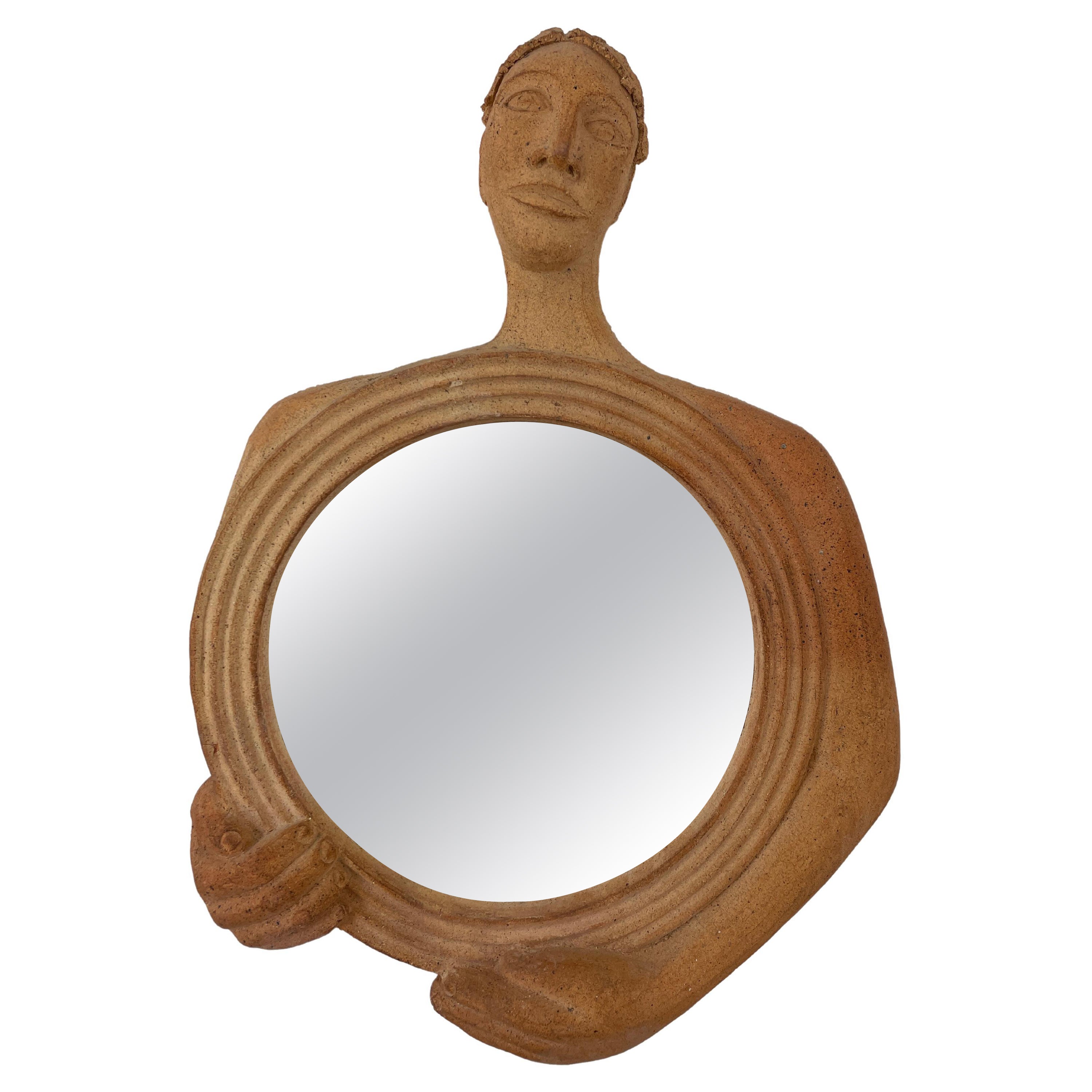 Figurative Mirror by Gabriel Sébastien Simonet For Sale