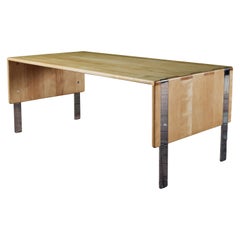Gerald McCabe Maple and Chrome Desk or Table