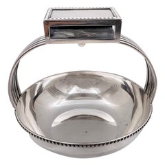 Faraone Italian Silver Ashtray and Matchbox in Mid-Century Modern Style