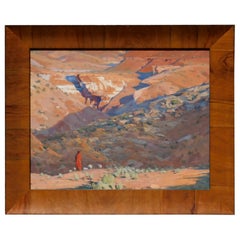 Russell Case Utah Artist Oil on Board, 2013 - The Watcher