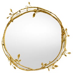Lennox Vine and Leaf Wall Mirror in Brilliant Gold