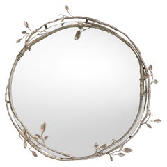 Miroir mural Lennox Vine and Leaf en argent vieilli