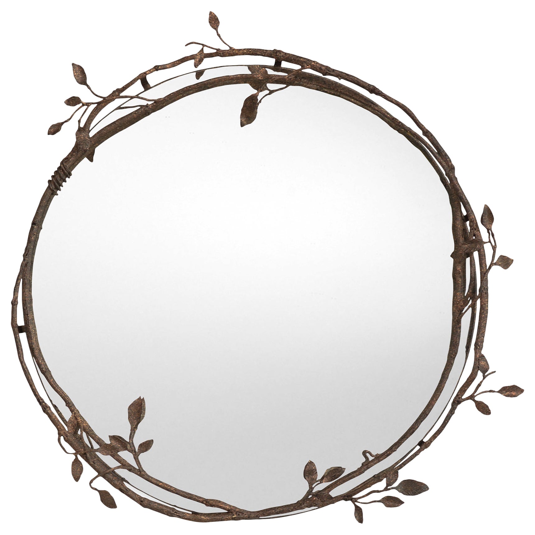 Lennox Vine and Leaf Wall Mirror in Tobacco