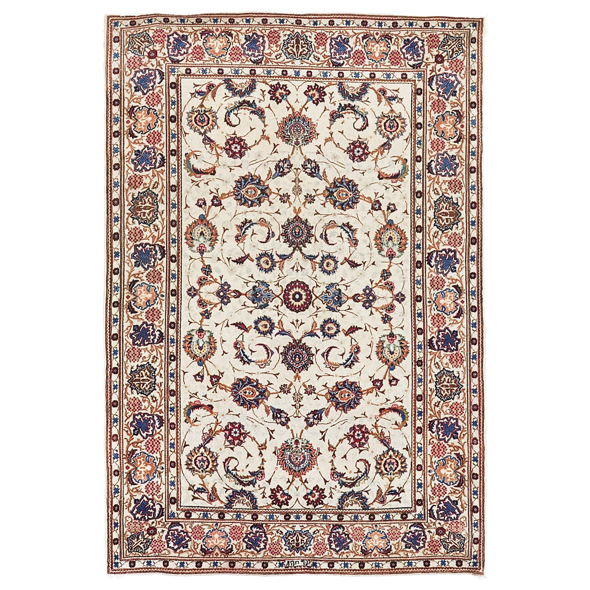 Persischer Kashan-Teppich im Vintage-Stil 30405 im Angebot