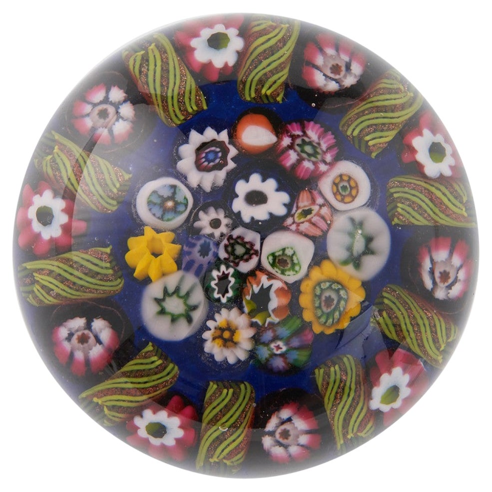 A Paul Ysart Close Packed Concentric Radial Paperweight c1950 For Sale