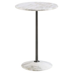 Arnold Tall Square White Marble Table