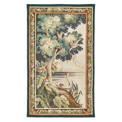 1900's Vintage Vertical French Tapestry