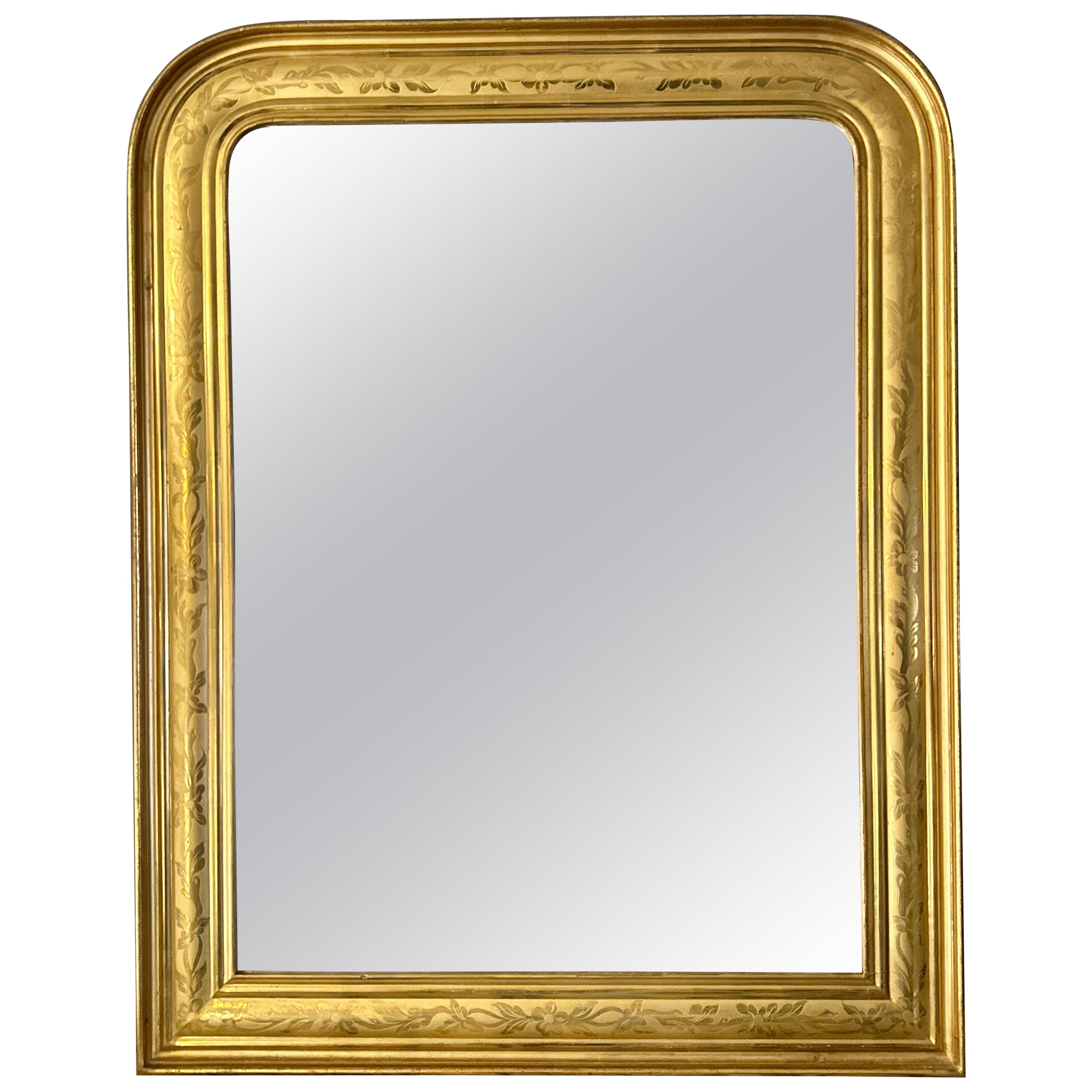 A Gold Gilt Louis Philippe Mirror By Auxerre Paris  For Sale
