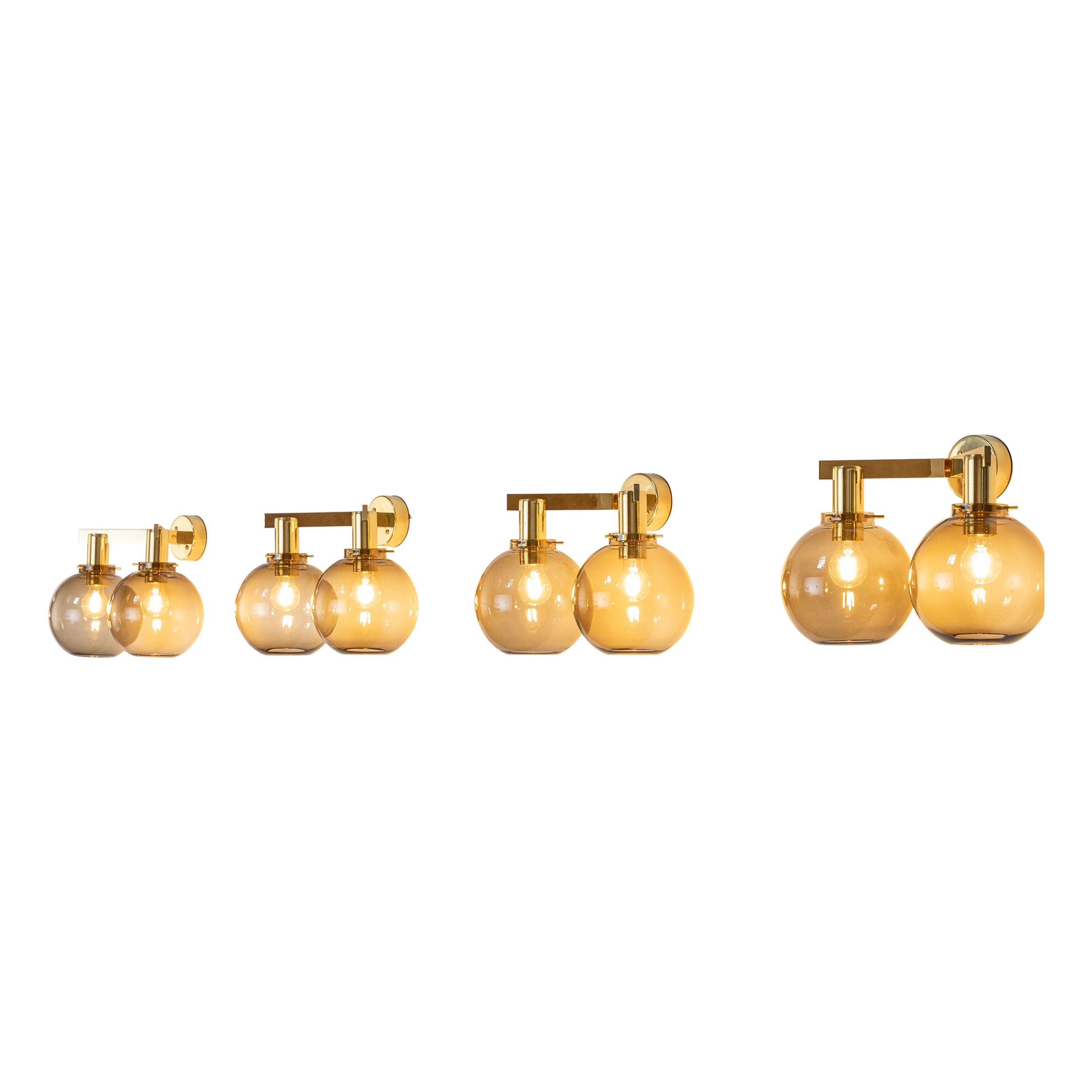 Midcentury set of 4 sconces by Hans-Agne Jakobsson